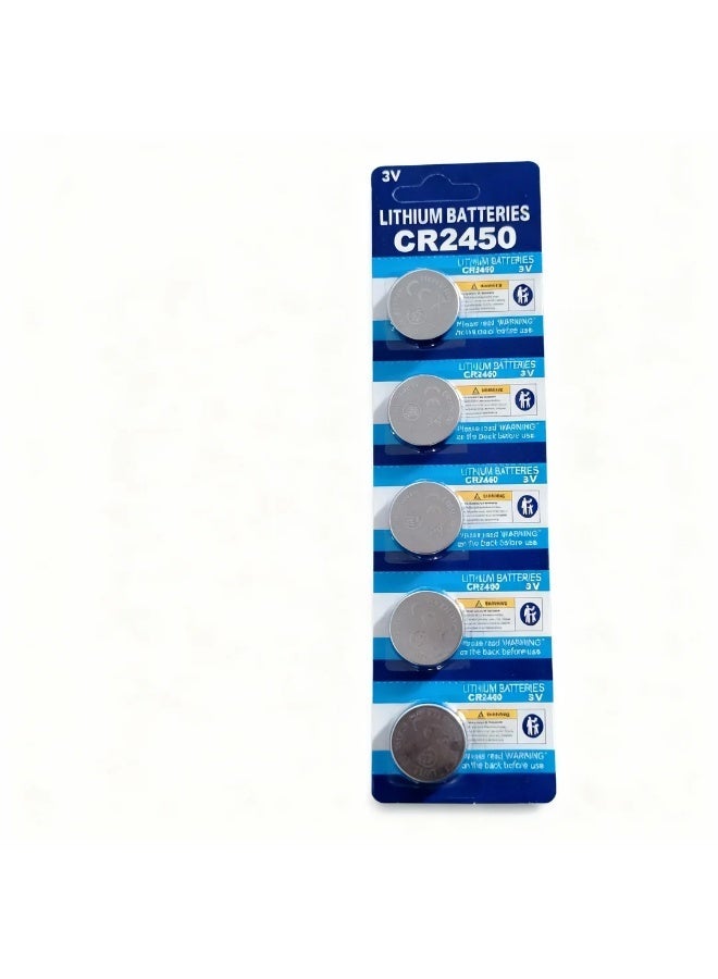 وبوت جي سي سي بطارية CR2450 ليثيوم 3 فولت عبوة 5 قطع بطاريات زرية عالية السعة بجهد ثابت وطاقة موثوقة وعمر تخزين طويل لمفاتيح السيارات، أجهزة التحكم، الأجهزة الطبية، المستشعرات الذكية والإكسسوارات الإلكترونية - Image 5